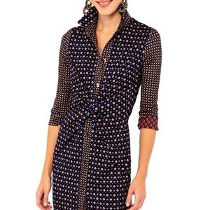 Lovely Gretchen Scott Twist & Shout Dress Foulardio Red/Navy in great condition!